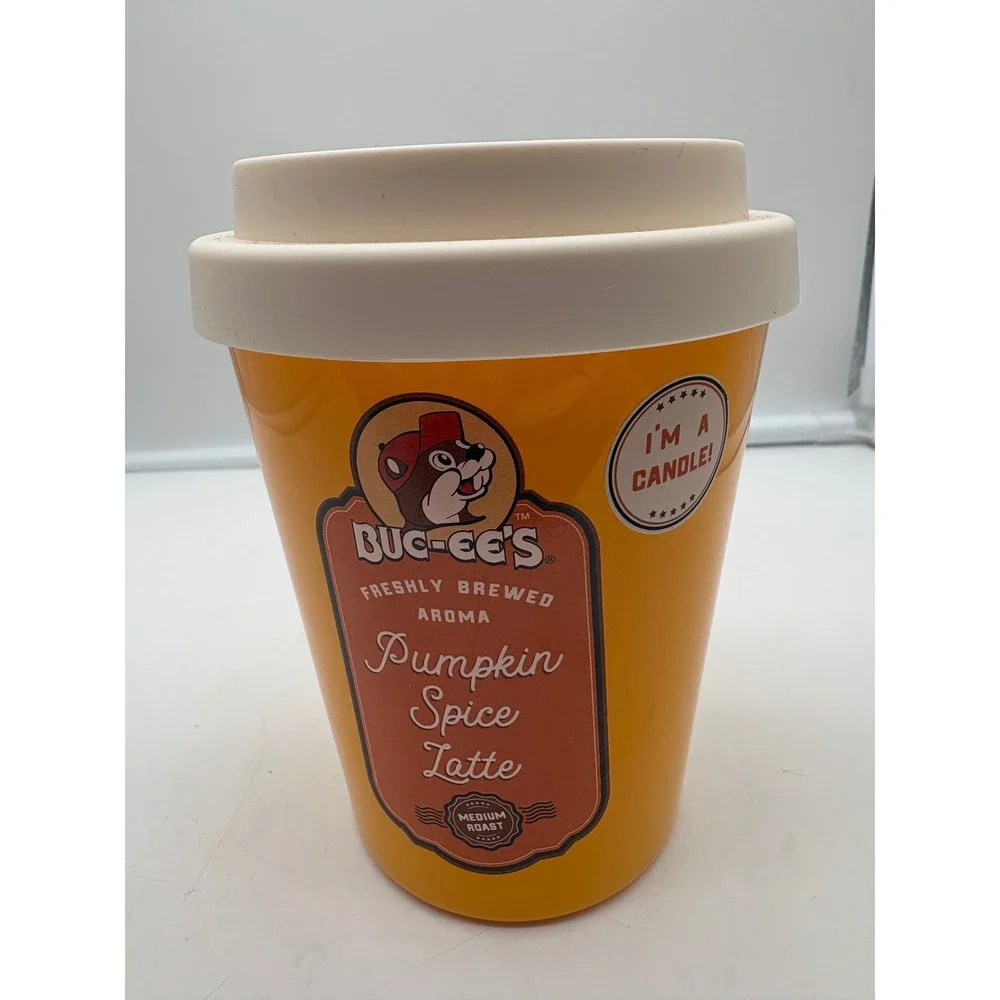 Buc-ee's Pumpkin Spice Latte Scented Candle Coffee Cup Mug Shape Fall